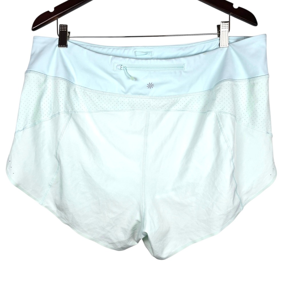 Athleta Run With It 3.5" Short Womens XL Mint Blue Green Athletic Gym Running